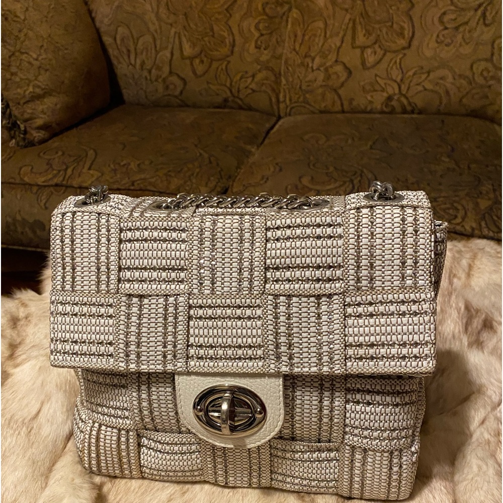 Alma Tonutti silver & off white Handbag